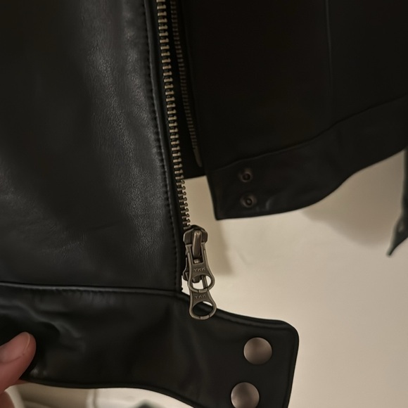 Vintage Nine West Black Leather Jacket - Size 12 - Picture 7 of 9